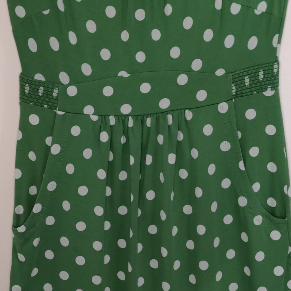 Boden green polka dot dress - Picture 3 of 8